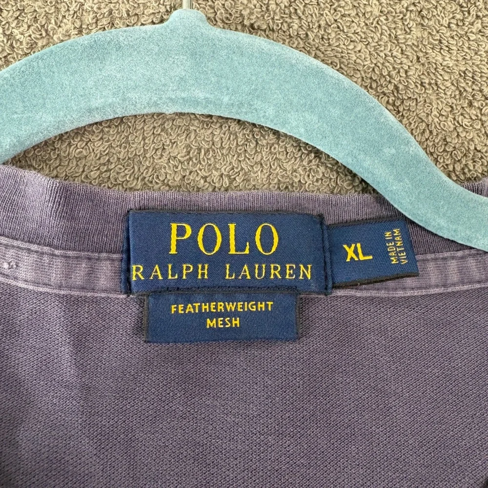 Polo Ralph Lauren Henley Men XL Blue Featherweight Mesh Short Sleeve Casual Pony
